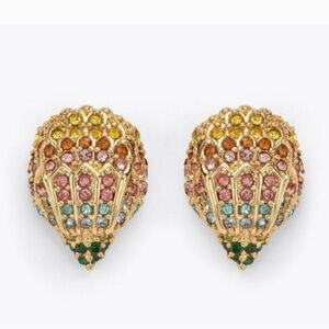 🌈 Kurt Geiger Vibrant Gemstone eagle stud dome Earrings